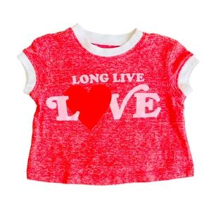 Tiny Whales ‘Long Live Love’ Boxy Ringer Tee